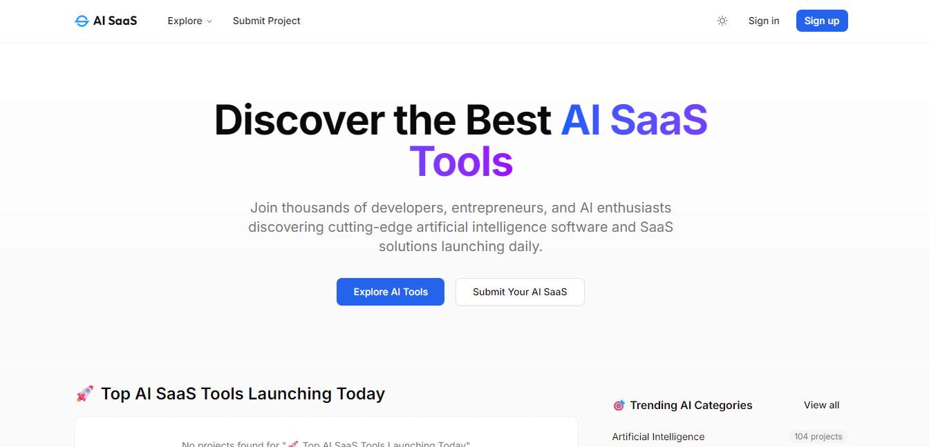 AI SaaS screenshot