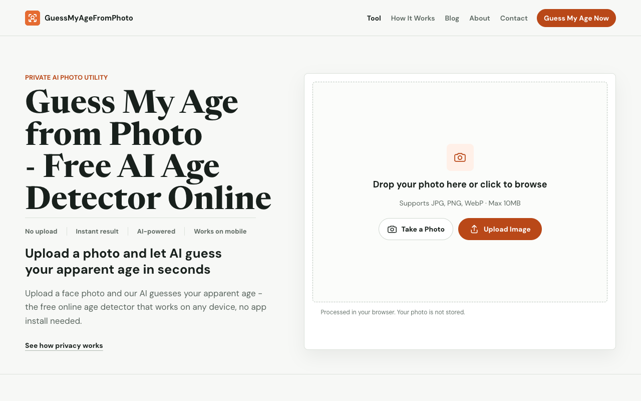 Guess My Age from Photo — Free Online screenshot