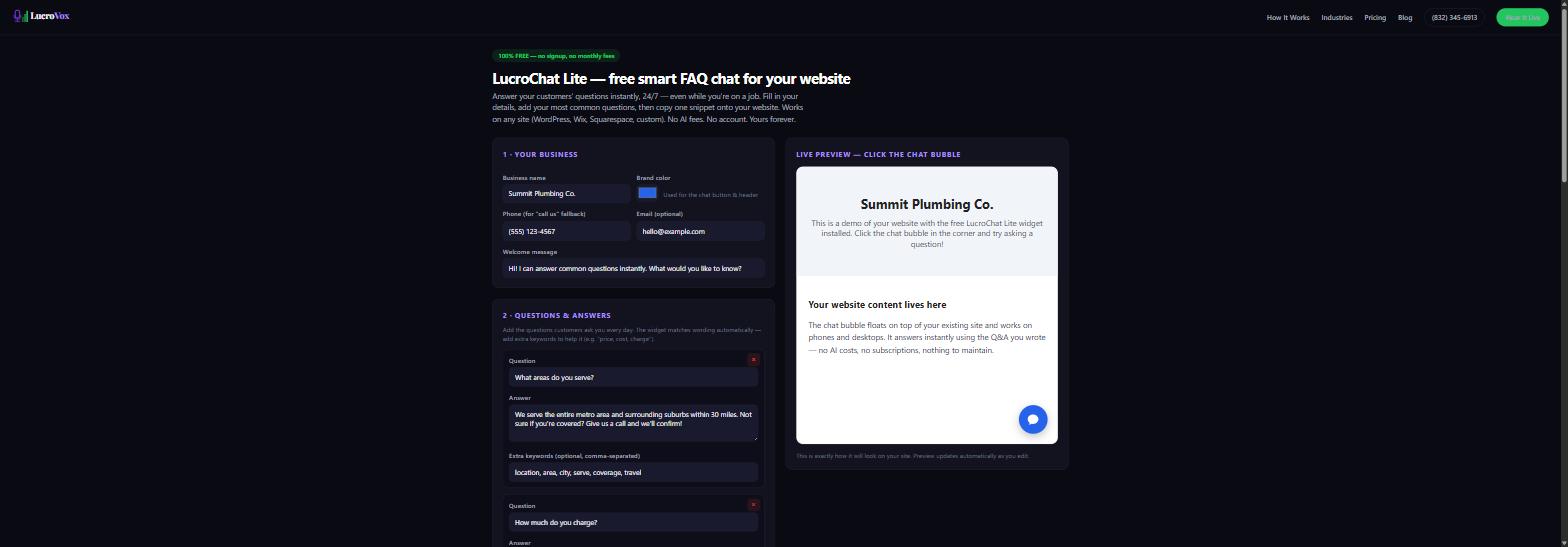 LucroChat Lite screenshot