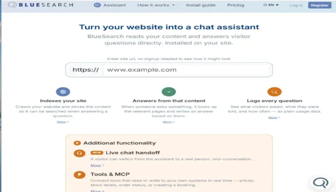 BlueSearch screenshot