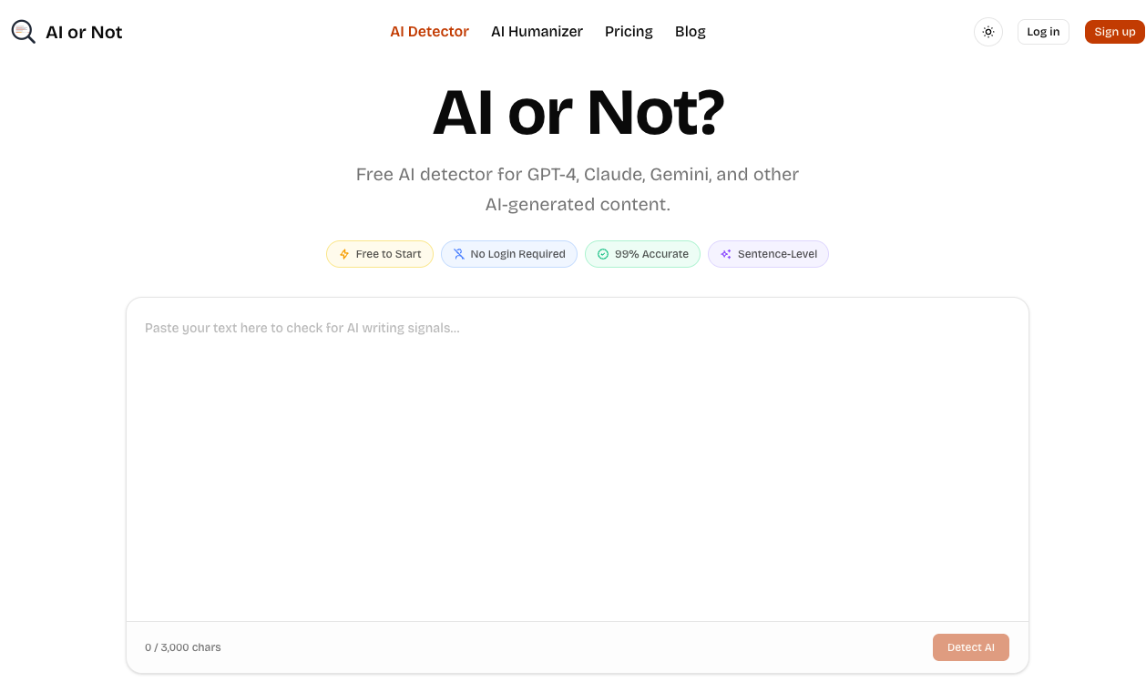 AI or Not screenshot